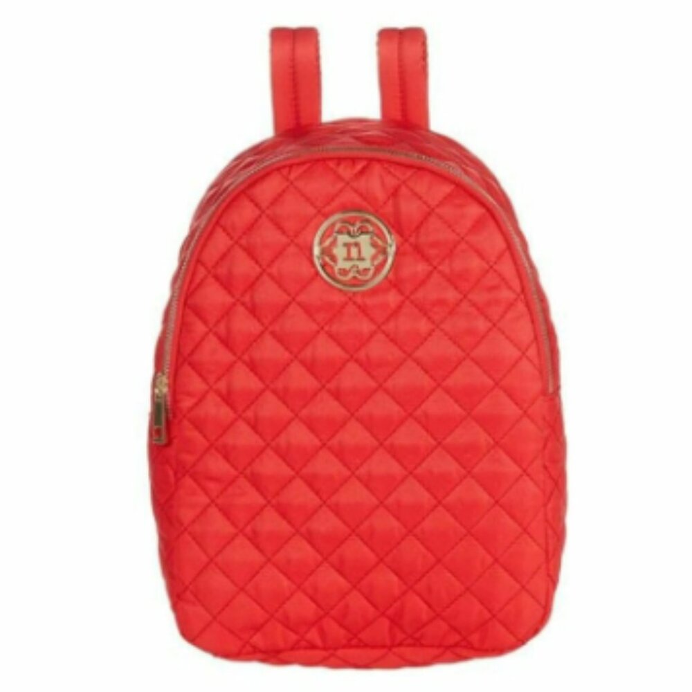 Nanette Lepore Red Quilted Nylon Backpack